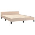 vidaXL Posteľný rám s čelom kapučínový 140x200 cm umelá koža