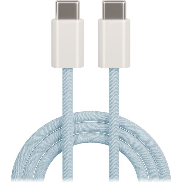 Maxlife MXUC-06 kábel USB-C - USB-C 1,0 m 20W modrý nylon