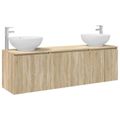 vidaXL Set kabinetov do kúpeľne 3 ks Dub sonoma 49,5 x 44,5 x 65 cm