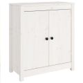 vidaXL Komoda biela 70x35x80 cm borovicový masív