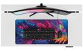 AROZZI ZONA Mousepad XL Grime Dweller/ XL podložka na stůl/ 900x420x4 mm/ voděodolná Podložka pod myš, 900×420×4mm, mikrovlákno, protiskluzová guma, vodeodolná, modro-ružová