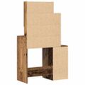 vidaXL Toaletný stolík Staré drevo 80 x 35 x 132 cm Kompozitné drevo