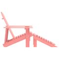 vidaXL Záhradná stolička Adirondack s otomanom jedľový masív ružová