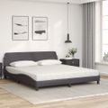 vidaXL Posteľ s matracom Dover sivá 180x200 cm umelá koža