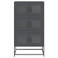 vidaXL Highboard Antracit 68x39x123 cm Oceľ