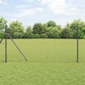 vidaXL Euro plotový základ 25 x 1,2 m PVC potiahnutá oceľ Sivá