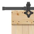 vidaXL Posuvné dvere NARVIK Prírodná a čierna 100 x 210 cm (213,5 cm)