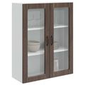 vidaXL Dvierka na umývačku Kalmar Hnedý dub 80 x 31 x 100 cm