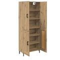 vidaXL Highboard Remeselný dub 69,5 x 34 x 180 cm Kompozitné drevo