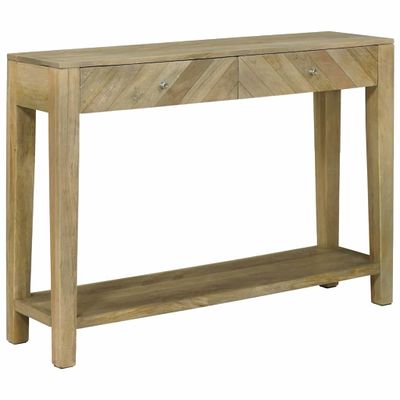 vidaXL Konzolový stôl so zásuvkou Prírodná sivá 110 x 30 x 80 cm