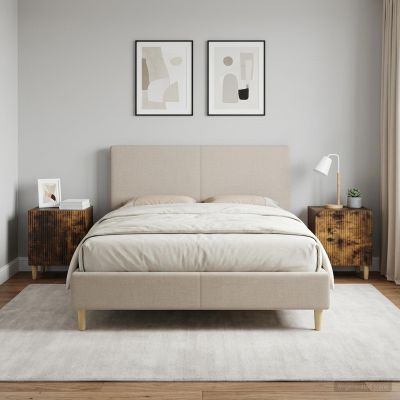 vidaXL Nočný stolík 2 ks Dymový dub 43 x 34,5 x 50 cm Kompozitné drevo