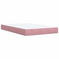 vidaXL Posteľ boxspring s matracom Ružová 120 x 200 cm Zamat