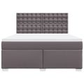 vidaXL Boxspring posteľ s matracom sivá 180x200 cm umelá koža