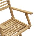 vidaXL Skladacie stoličky 2 ks 54,5x61,5x86,5 cm Masívne drevo akácia