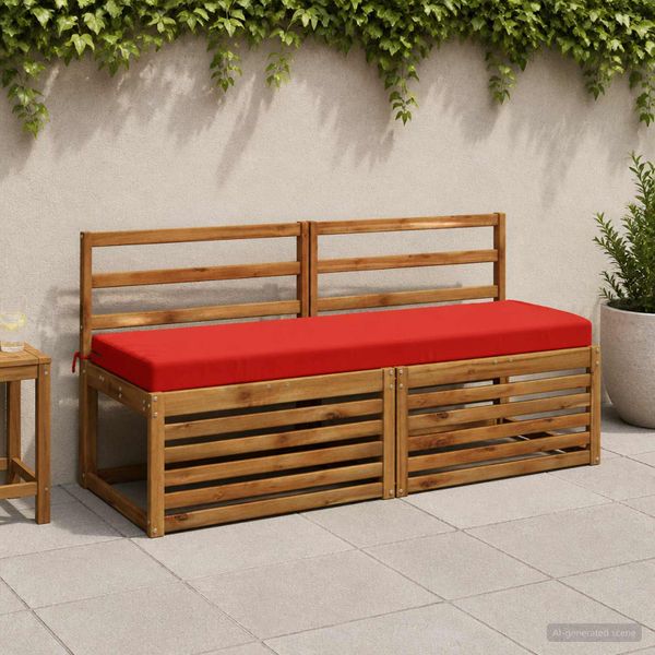 vidaXL Vankúš na lavičku SOEST 100% polyester Červená 140 x 50 x 8 cm