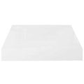 vidaXL Plávajúce nástenné police 4 ks, lesklé biele 23x23,5x3,8cm, MDF