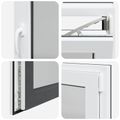 vidaXL Otočné a sklopné okno do suterénu RISOR 100 x 70 cm PVC a sklo