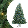 vidaXL Umelý Sklápací Vianočný Stromček Zelená 180 cm PVC a kov