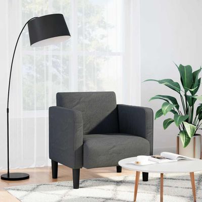 VidaXL Rozkladacia stolička s podrúčkami tmavosivá 54 cm