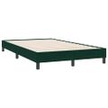 vidaXL Box Spring Posteľ bez matraca Tmavo zelená 120x220 cm Zamat