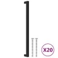 vidaXL Rukoväte na skrinku 20 ks čierne 320 mm nehrdzavejúca oceľ