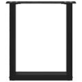 vidaXL Nohy konferenčného stolíka v tvare U, 2 ks, čierne, 28 x (42-43) cm, oceľové