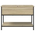 vidaXL Konferenčný stolík dub sonoma 70x50x50 cm kompozit. drevo a kov