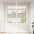 vidaXL Voile záclona 2 ks Piesková 245 x 140 cm Polyester