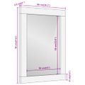 vidaXL Zrkadlo do kúpeľne 50x70x2,5 cm masívny mangovník a sklo