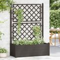 vidaXL Záhradný kvetináč s mriežkou 100x43x142 cm PP antracitový