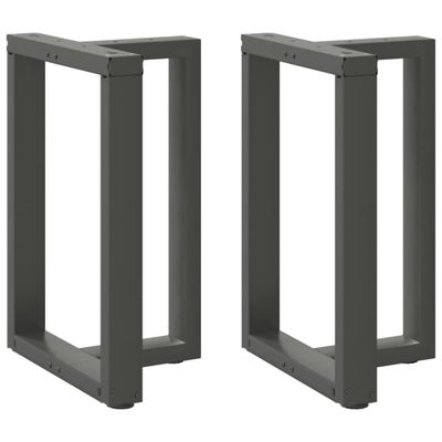 vidaXL Nohy k jedálenskému stolu v tvare T, 2 ks, antracitové, 60x35x(72-73) cm, oceľ