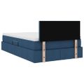 vidaXL Postel s úložným prostorem a matrací Modrá 120 x 190 cm Zamat