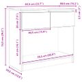 vidaXL Konzolový stolík so zásuvkami biely 85,5x38,5x74,5 cm