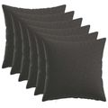 vidaXL Poťah na podložku 6 pcs HEERLEN Tmavosivá 40 x 40 cm