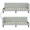 vidaXL Rohový rám postele Svetlosivá 80 cm x 200 cm Zamat