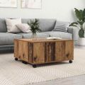 vidaXL Konferenčný stolík Staré drevo 75 x 75 x 38 cm Kompozitné drevo