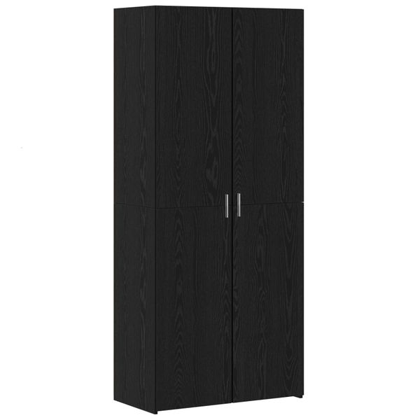 vidaXL Highboard 2 pcs Čierny dub 80 x 42 x 185 cm