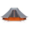 vidaXL Tipi stan 6-miestny Šedá a oranžová taft