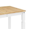 vidaXL Jedálenský stôl Corona biely 160x80x75 cm borovicový masív