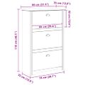 vidaXL Regál na topánky BODO 80 x 35 x 118 cm Kompozitné drevo