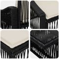 vidaXL Súprava záhradných pohoviek 12 ks Čierna a krémová biela