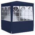vidaXL Profesionálny párty stan+bočné steny 2x2 m, modrý 90 g/m²