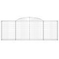 vidaXL Oblúkové gabiónové koše 13 ks 300x30x100/120cm pozinkov. železo