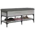 vidaXL Lavička na topánky sivá sonoma 102x42x45 cm kompozitné drevo