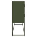 vidaXL Komoda olivovozelená 100,5x39x107 cm oceľ