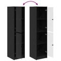 vidaXL Highboard Čierny dub 35 x 37 x 142 cm Kompozitné drevo