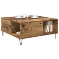 vidaXL Konferenčný stolík Staré drevo 80 x 80 x 36,5 cm