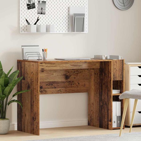 vidaXL Stôl Staré drevo 109 x 50 x 78 cm Kompozitné drevo