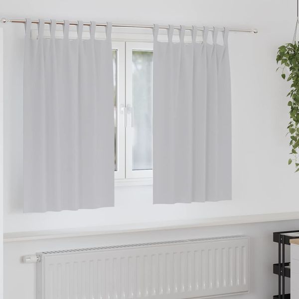 vidaXL Záclony na zatemnenie s krúžkami 2 pcs Svetlosivá 140 x 140 cm