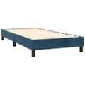 vidaXL Posteľný rám boxsping s matracom tmavomodrý 90x190 cm zamat